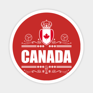 CANADA SOCCER GIFTS | WHITE LINEART Magnet